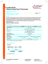 Thumbnail of document Data Sheet - AM1210 Type S Thermocouple